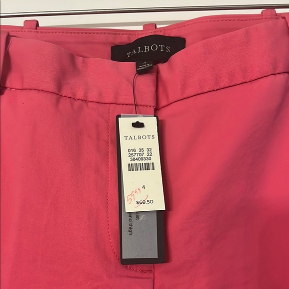 NWT Talbots Pink Crop Pants Size 4 - Picture 2 of 9